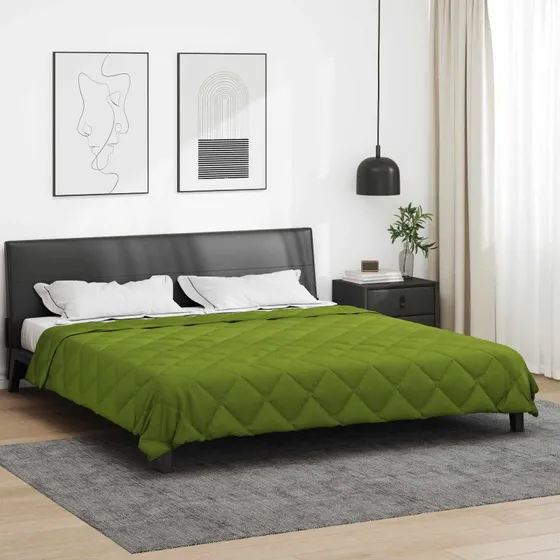 vidaXL Helårs Dyne Grøn 220 x 260 cm Mikrofiber