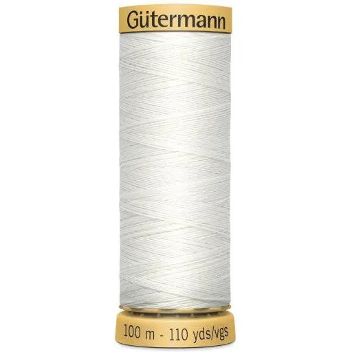 Gütermann Sytråd Bomuld 100 m – Hvid 5709