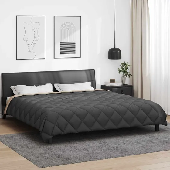 vidaXL Vinterdyne Antracit & Taupe 220x240 cm Mikrofiber