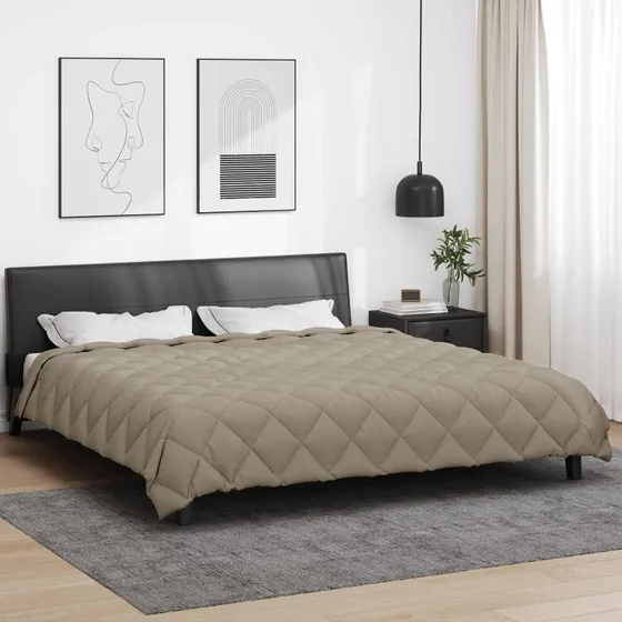 vidaXL Vinterdyne Lysegrå 200x200 cm Mikrofiber