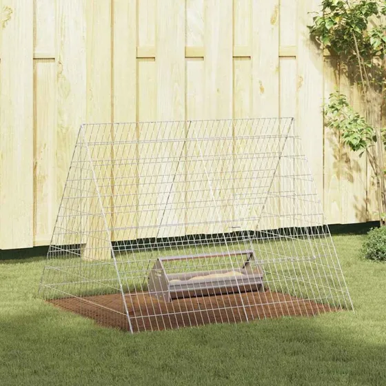 vidaXL Hønsebur Sølv 110 x 100 x 85 cm Galvaniseret stål