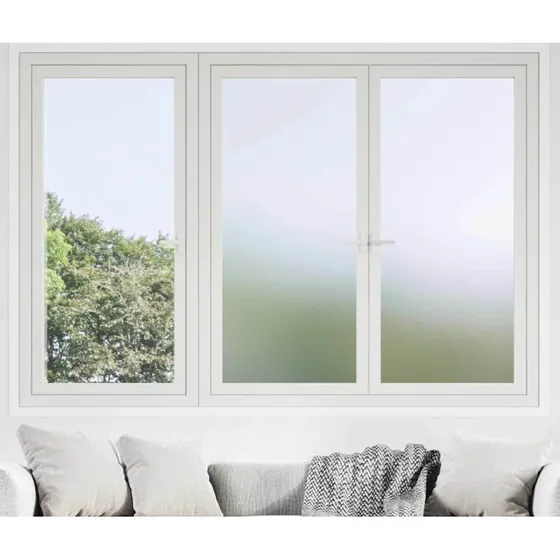 vidaXL Selvklæbende Vinduesfolie Frostet Grå 90 x 1000 cm PVC