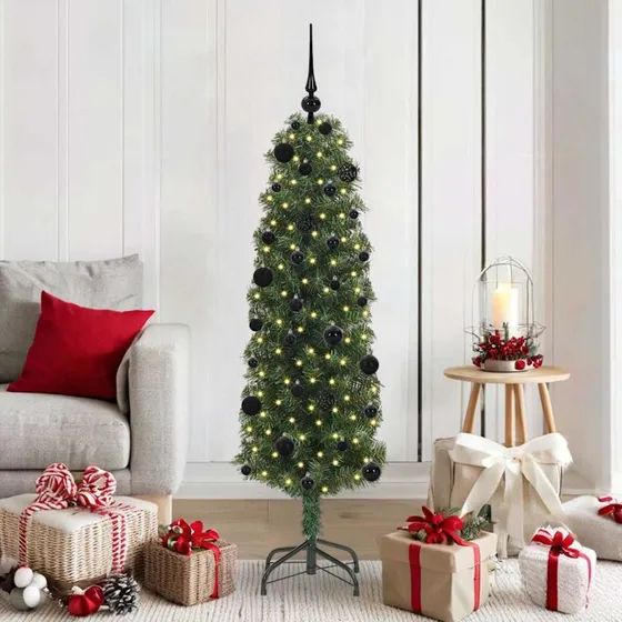 vidaXL Kunstigt Juletræ 150 cm Grønt med LED og Stativ