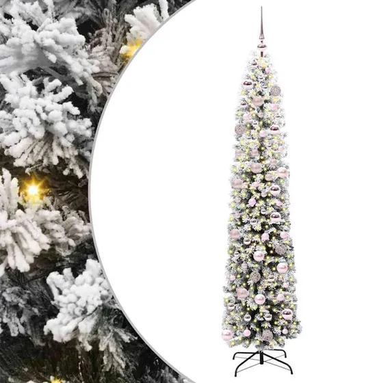 vidaXL Kunstigt Juletræ 180 cm Grønt med LED-lys og Stativ