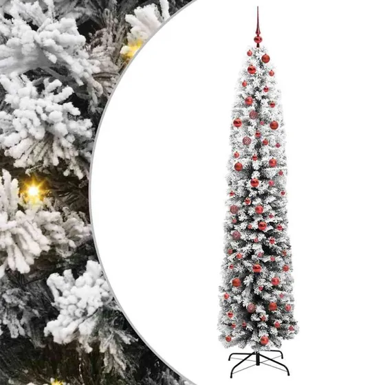 vidaXL Kunstigt Juletræ 210 cm Grønt med LED-lys og Stativ