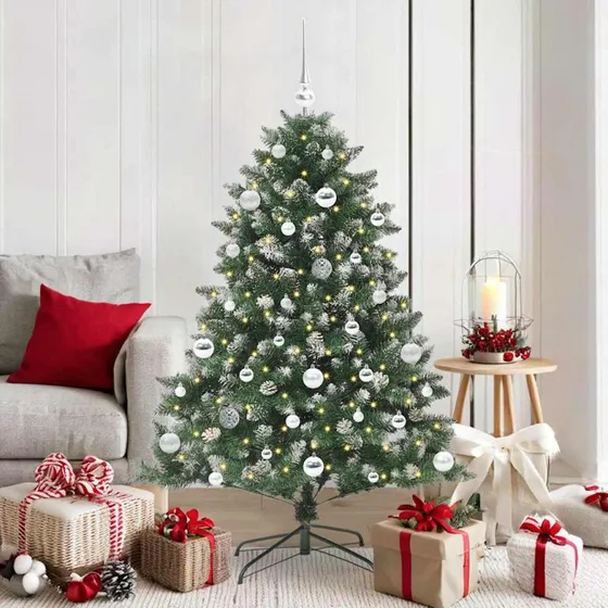 vidaXL Kunstigt juletræ Grøn 150 cm med stativ