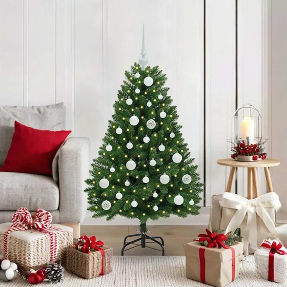 vidaXL Kunstigt Juletræ 120 cm Grøn med 150 LED'er
