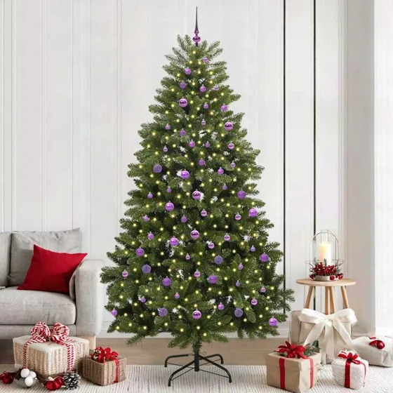 vidaXL Kunstigt Juletræ 240 cm Grønt med 300 LED'er