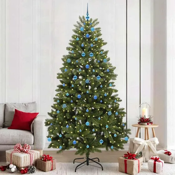 vidaXL Kunstigt Juletræ 240 cm Grønt med 300 LED'er