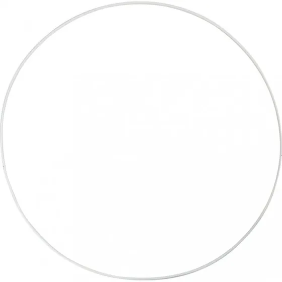 Uden mærke Metalring Ø30 cm, 3 mm, hvid - 5 stk