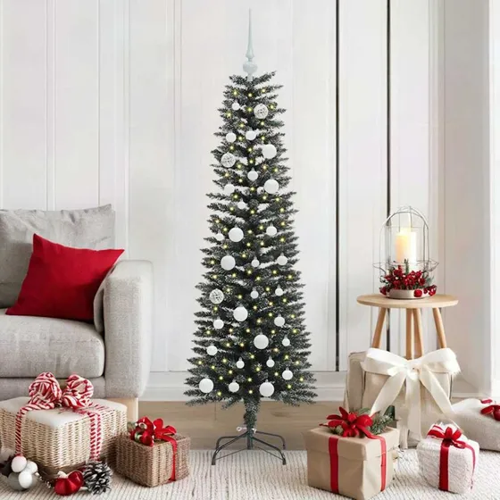 vidaXL Kunstigt Juletræ Grønt 150 cm med LED-Lys
