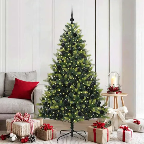 vidaXL Kunstig Hængende Juletræ 180 cm Grønt med 300 LEDs