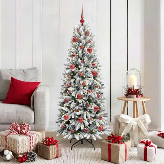 vidaXL Kunstigt Juletræ Hvid 150 cm med 150 LED'er