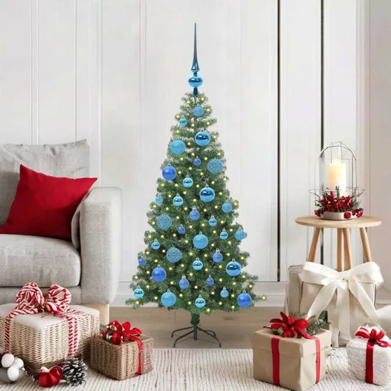 vidaXL Juletræ 120 cm Grønt PVC med 150 LED'er og Stativ