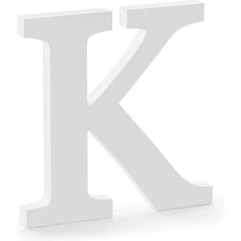 Træbogstav K Hvid 20 cm
