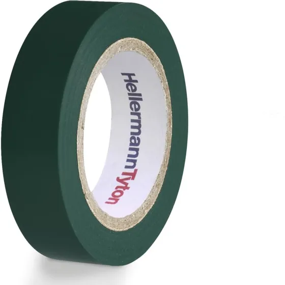 Hela Vinyltape PVC isolerbånd 15 mm x 10 m, grøn (10 stk)