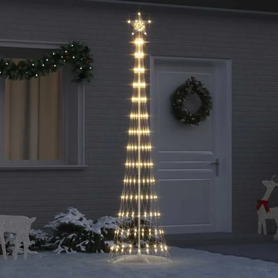 vidaXL LED-juletræ 290 LED, varm hvid, 250 cm, metal