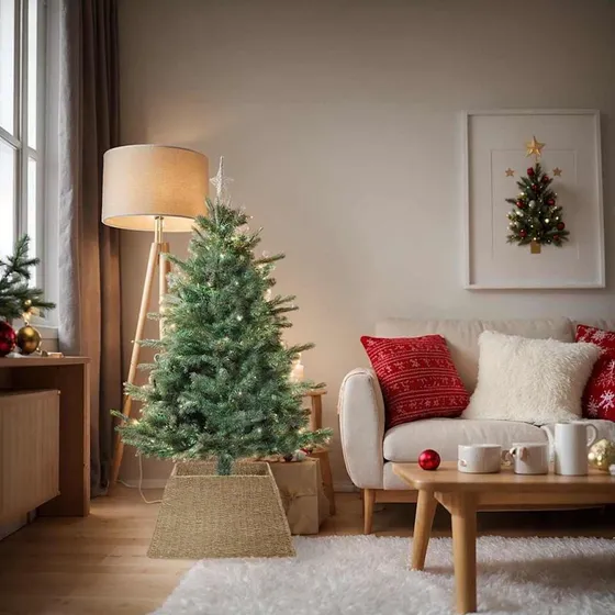 vidaXL Juletrækrave Brun 70x70x28 cm Søgræs