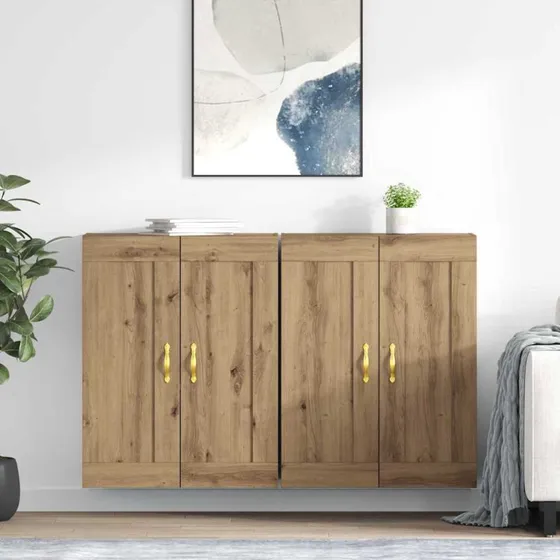 vidaXL Væghængt Skab 2 stk Artisan Egetræ 69,5 x 34 x 90 cm
