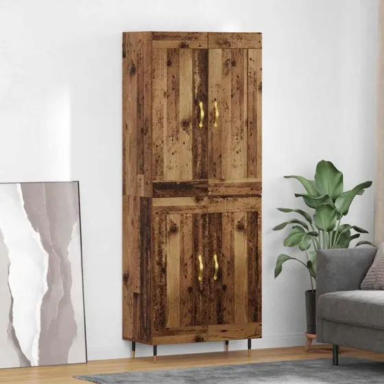 vidaXL Highboard Gammelt Træ 69,5 x 34 x 180 cm