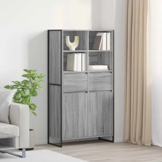 vidaXL Sideboard 2 stk Grå Sonoma 81 x 36 x 150,5 cm Konstrueret træ