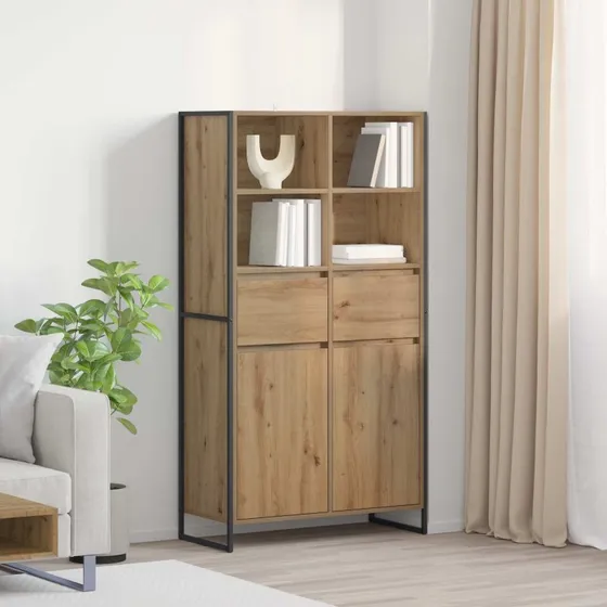 vidaXL Sideboard 2 stk Artisan eg 81 x 36 x 150,5 cm Konstrueret træ