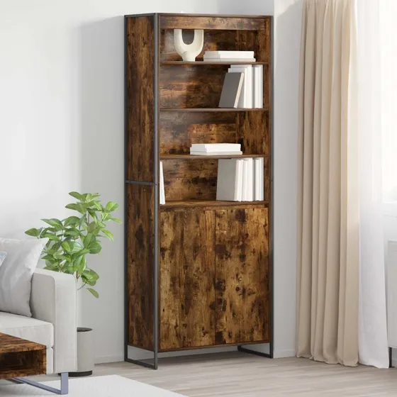 vidaXL Høje Skabe Røget Eg 79 x 36 x 200 cm Konstrueret Træ