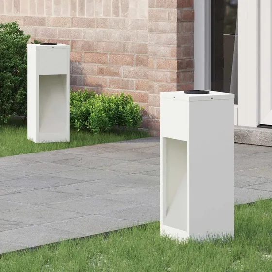 vidaXL Solar LED Sti Lys 2 stk Hvid Koldvalset Stål