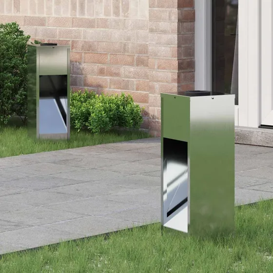 vidaXL Solar LED Sti Lys 2 stk, Sølv Galvaniseret