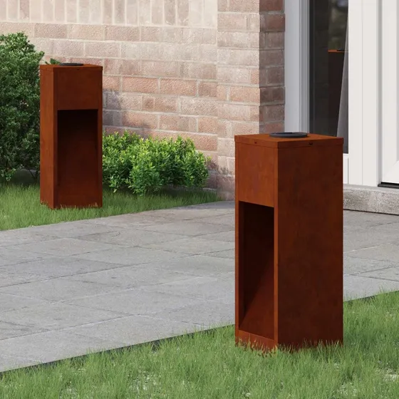 vidaXL Solar LED Sti Lys 2 stk Bronze Cortenstål