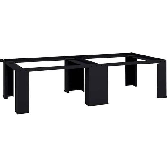 vidaXL Vaskemaskine Pedestal 2 stk Sort 127 x 54,5 x 32,5 cm Stål