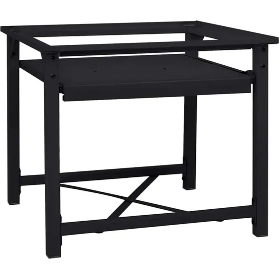 vidaXL Vaskemaskine Pedestal Sort 60x56x52 cm Stål
