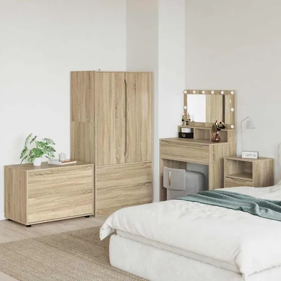vidaXL Sonoma Eg 80 x 48 x 57 cm Konstrueret Træ Kommode