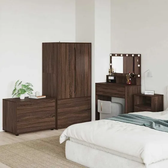 vidaXL Opbevaringsskab Brun 80x48x57 cm Konstrueret Træ