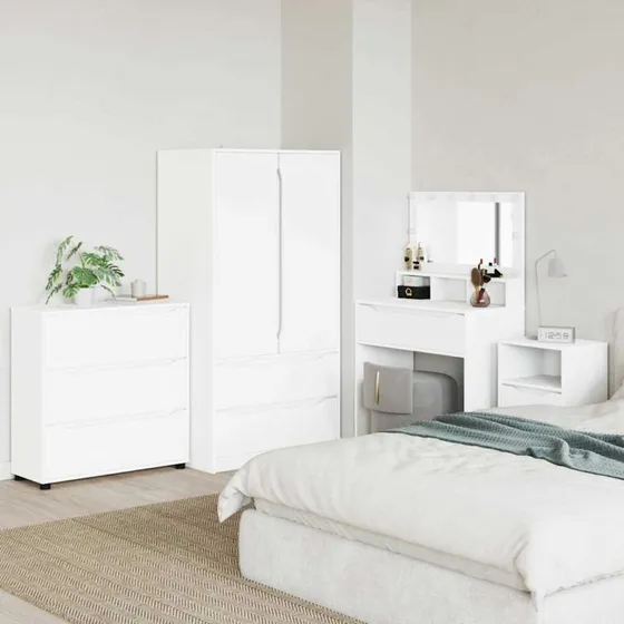 vidaXL Opbevaringsskab Hvid 80x31x81 cm Konstrueret Træ