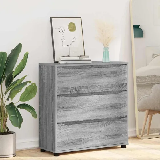 vidaXL Opbevaringsskab Grå Sonoma 80 x 31 x 81 cm Konstrueret Træ