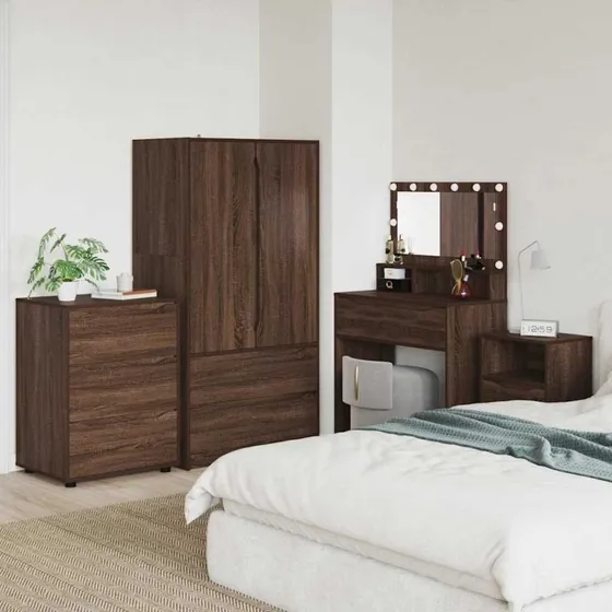 vidaXL Opbevaringsskab Brun 60x48x81 cm Konstrueret Træ