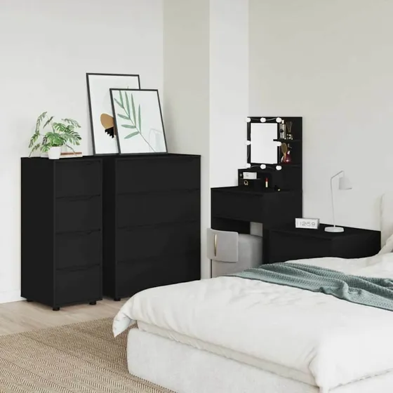 vidaXL Opbevaringsskab Sort 40 x 48 x 105 cm Konstrueret Træ