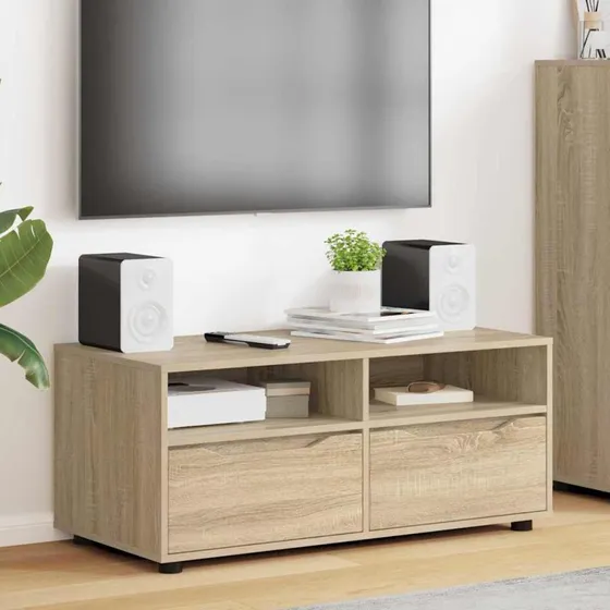 vidaXL TV-skab med skuffe Sonoma eg 100 x 48 x 43 cm