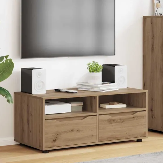 vidaXL Artisan Egetræ TV-skab 100 x 48 x 43 cm