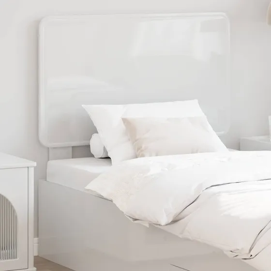 vidaXL Hovedgærde Gloss Hvid 75 cm Konstrueret Træ