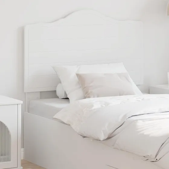 vidaXL Hovedgærde Hvid 80 cm Konstrueret Træ