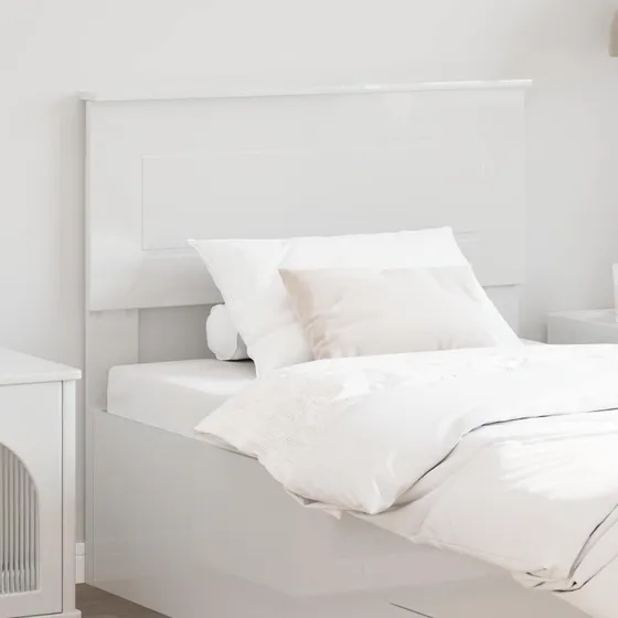vidaXL Hovedgærde Gloss Hvid 100 cm Konstrueret Træ