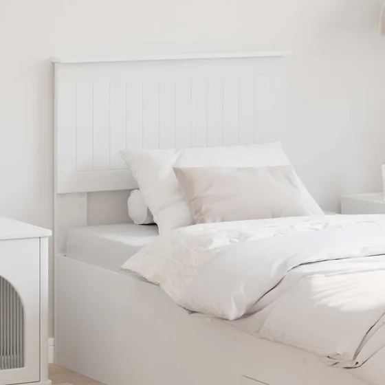 vidaXL Hovedgærde Hvid 75 cm Konstrueret Træ
