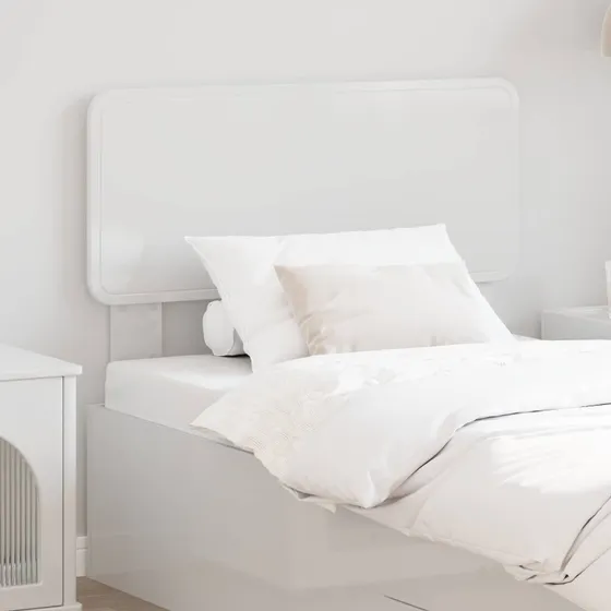 vidaXL Hovedgærde Gloss Hvid 100 cm Konstrueret Træ