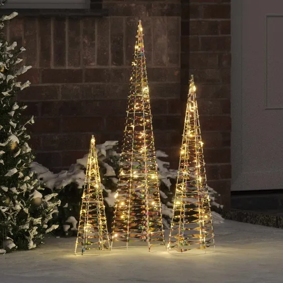 vidaXL Juletræ med 90 LED'er, 80 cm, varm hvid, PET