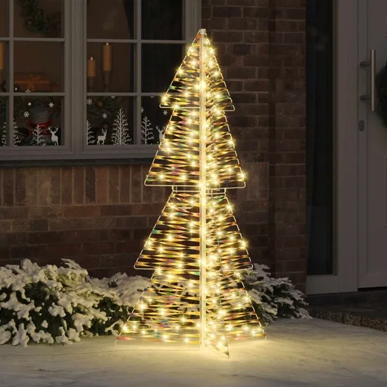 vidaXL Juletræ 150 cm med 160 LED'er, varm hvid