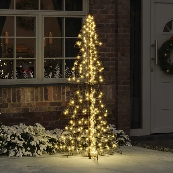 vidaXL Juletræ 180 cm med 240 LED'er, varm hvid
