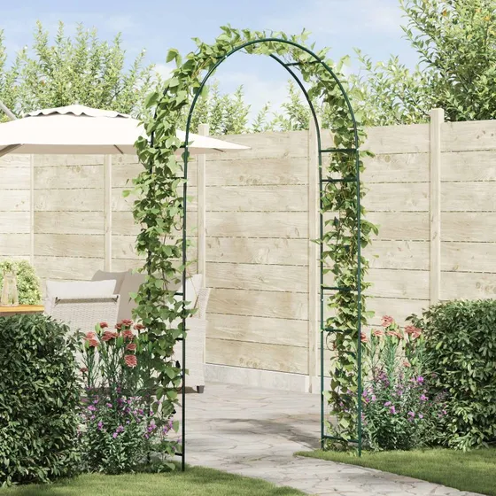 vidaXL Havebue Blomstret Grøn 115 x 37 x 231 cm