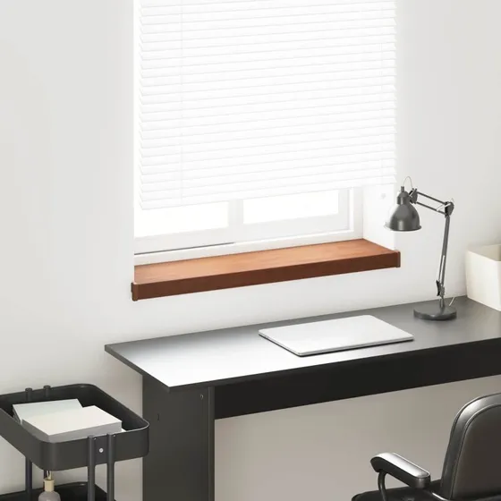 vidaXL Vindueskarm Brun Træ 80 x 20 x 4,5 cm PVC